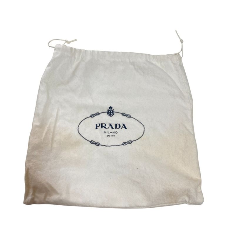 Prada Triangle Logo Plate Bijoux Nylon Handbag Bn1146 Black Ladies Used