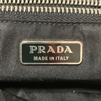 Prada Triangle Logo Plate Bijoux Nylon Handbag Bn1146 Black Ladies Used