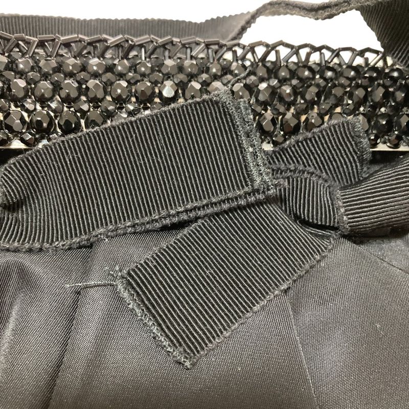 Prada Triangle Logo Plate Bijoux Nylon Handbag Bn1146 Black Ladies Used