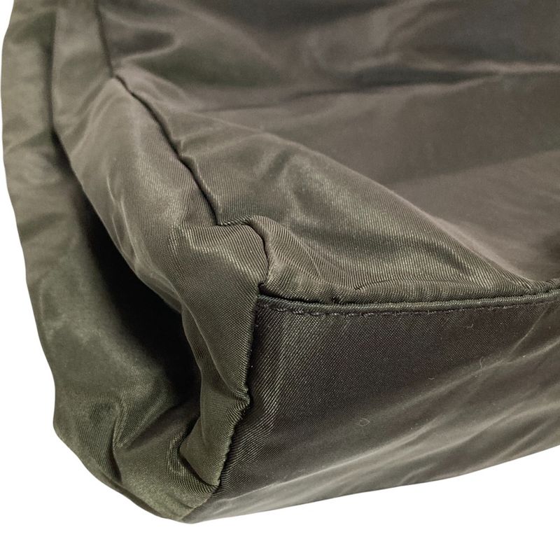 Prada Triangle Logo Plate Nylon Tote Bag B3864 Dark Green Ladies Used