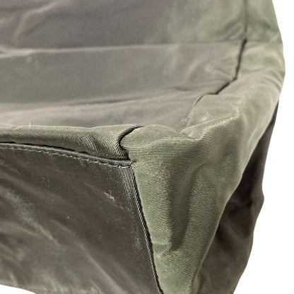 Prada Triangle Logo Plate Nylon Tote Bag B3864 Dark Green Ladies Used