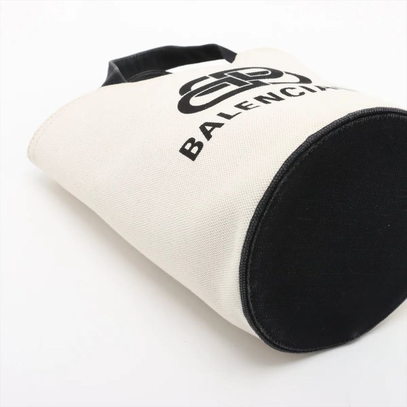 Balenciaga Wave Tote XS Leather 2WAY Shoulder Bag Crossbody Hand 619979 Black