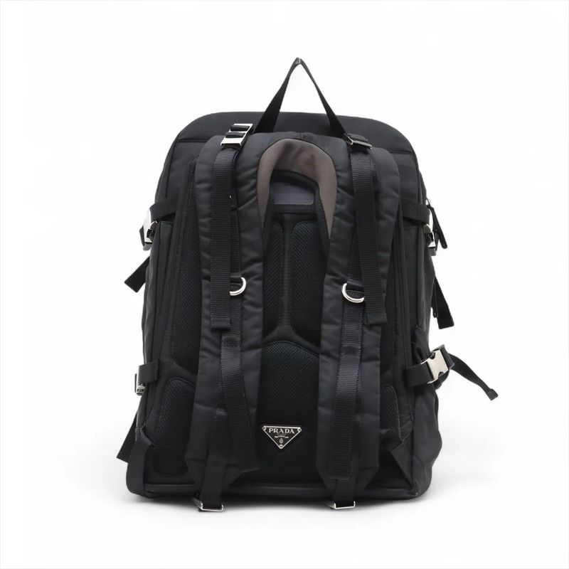 Prada Tessuto Nylon Triangle Logo Vz0055 Leather Backpack Sac Backpack Business