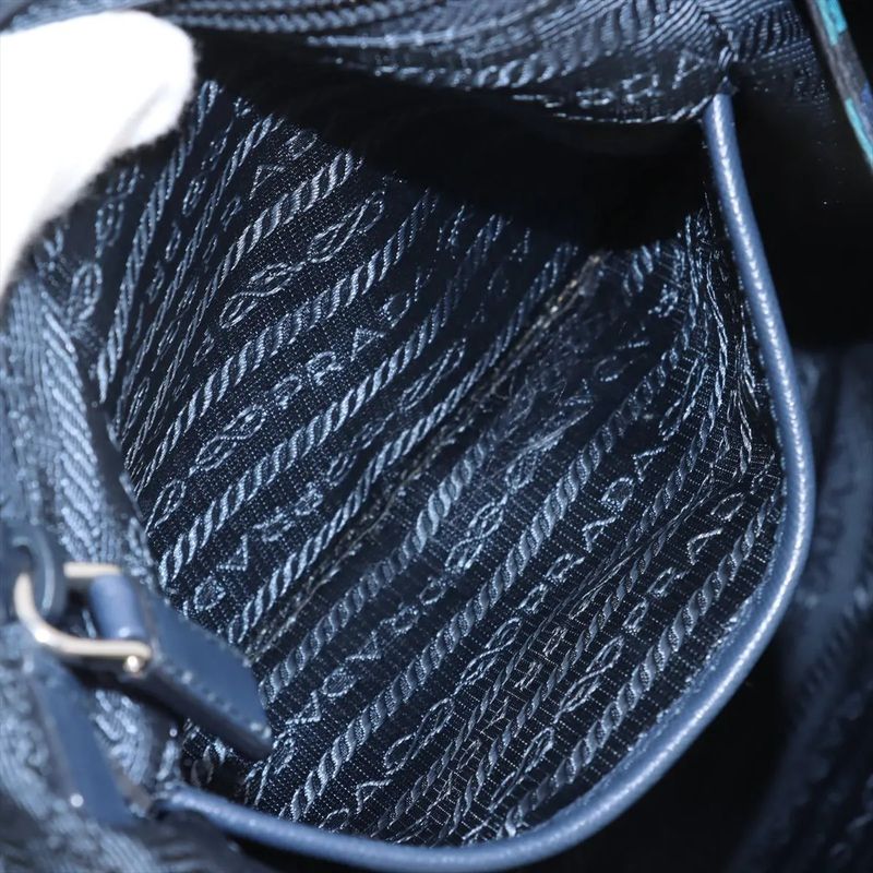 Prada Tessuto Nylon Camouflage Backpack Sac Backpack Blue Shoulder Bag Women