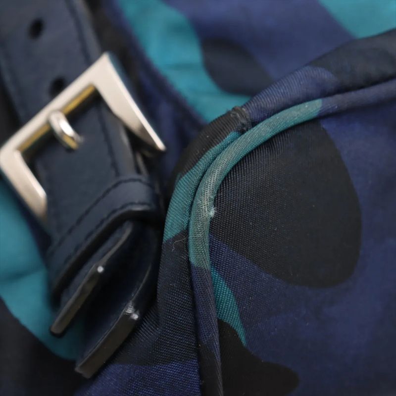 Prada Tessuto Nylon Camouflage Backpack Sac Backpack Blue Shoulder Bag Women