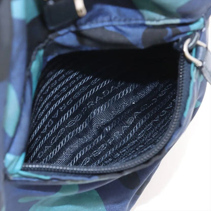 Prada Tessuto Nylon Camouflage Backpack Sac Backpack Blue Shoulder Bag Women