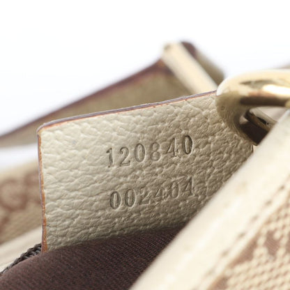 Gucci GG Canvas Leather Tote Bag Shoulder Gold Hardware 120840 Hand Women's ERE