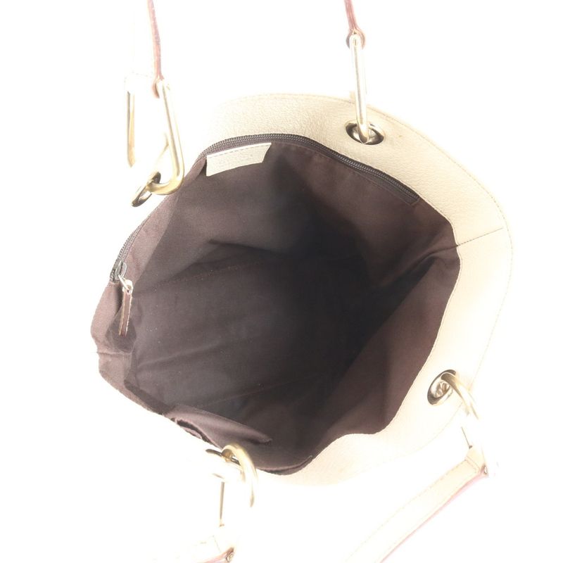 Gucci GG Canvas Leather Tote Bag Shoulder Gold Hardware 120840 Hand Women's ERE