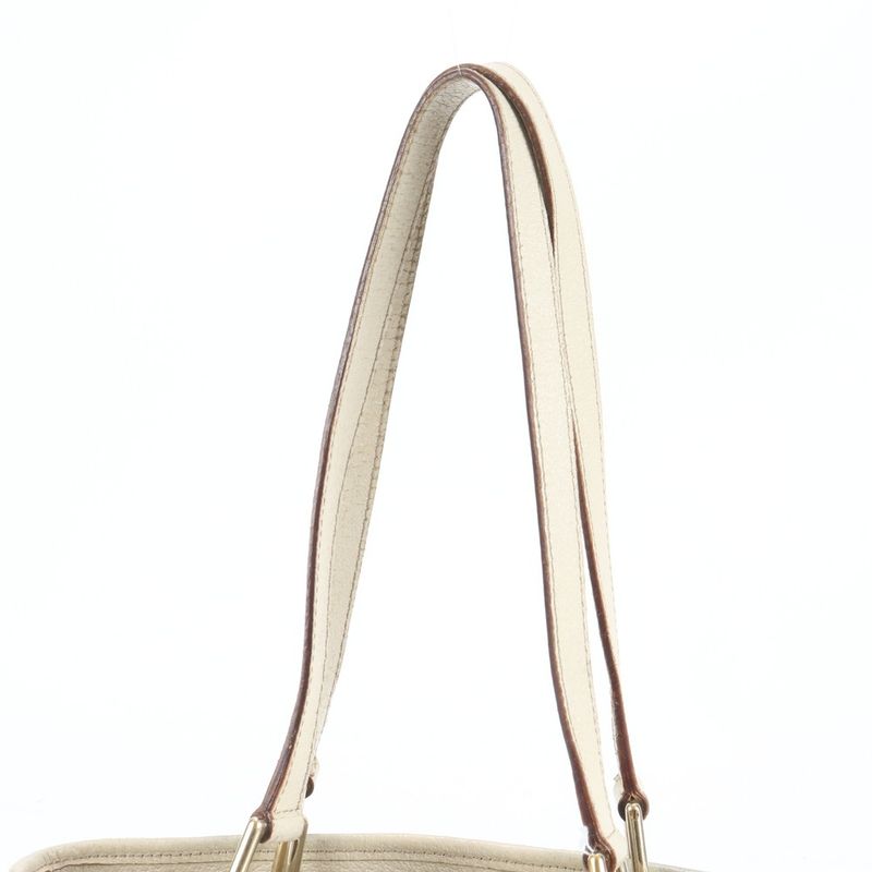 Gucci GG Canvas Leather Tote Bag Shoulder Gold Hardware 120840 Hand Women's ERE