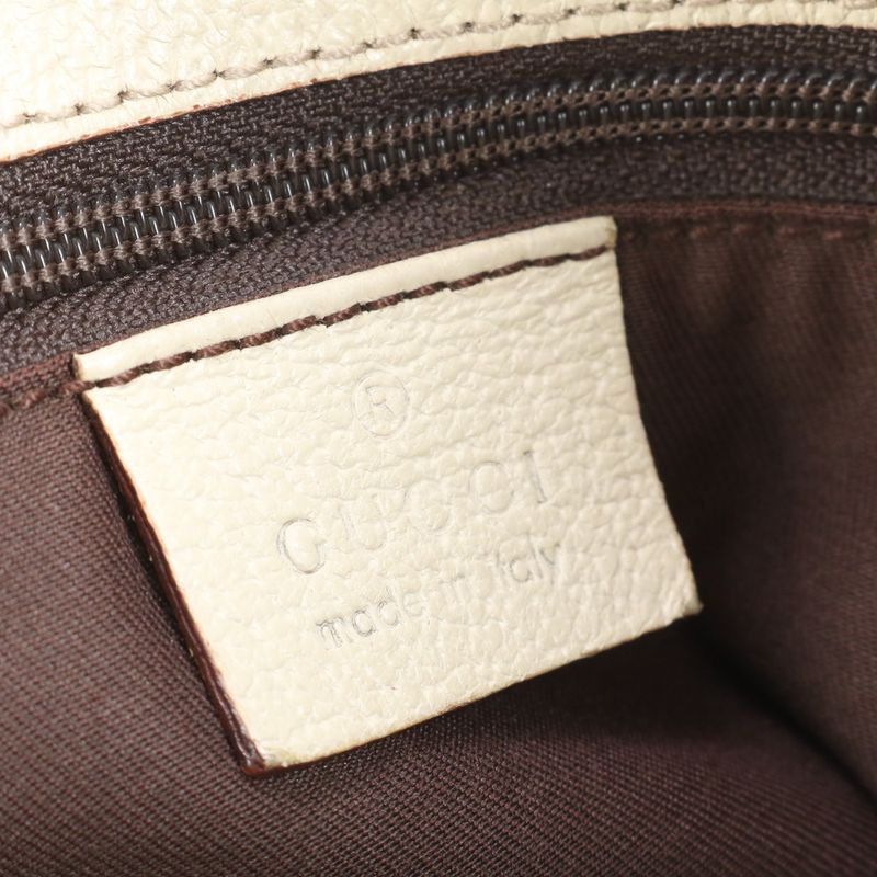 Gucci GG Canvas Leather Tote Bag Shoulder Gold Hardware 120840 Hand Women's ERE