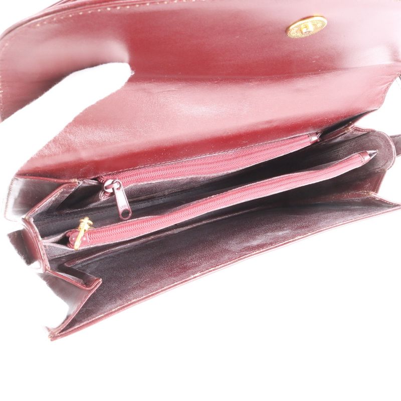 Vintage Cartier Must Line Leather 2WAY Shoulder Bag Crossbody Hand Tote Women