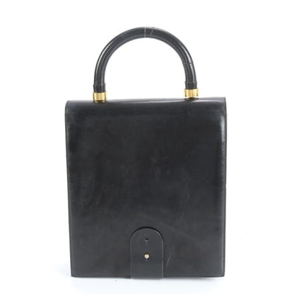 Vintage Christian Dior Leather Handbag Tote Black Women's ECM Cx38-4