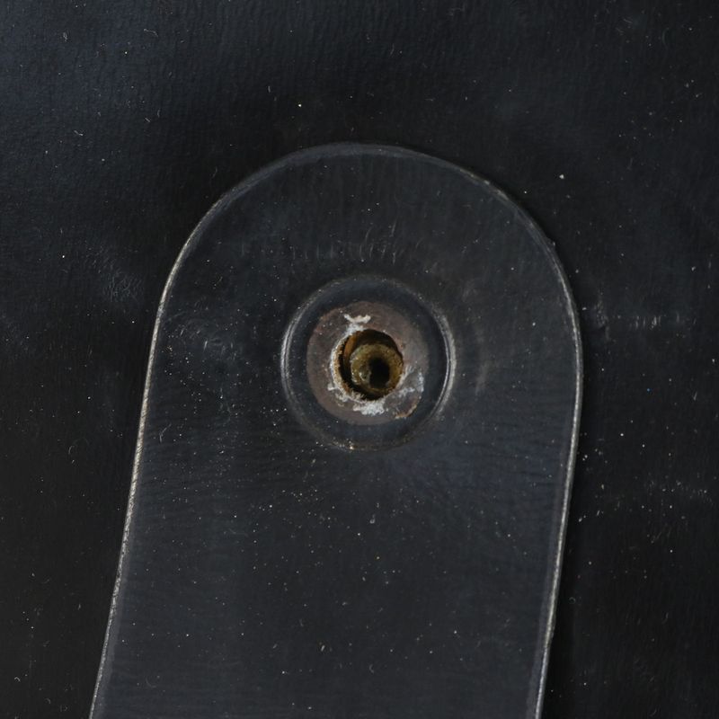 Vintage Christian Dior Leather Handbag Tote Black Women's ECM Cx38-4