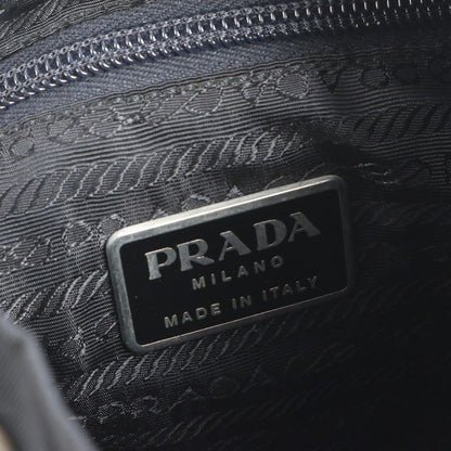 Prada Authenticity With Card Tessuto Nylon Triangle Logo B6677 Leather Backpack