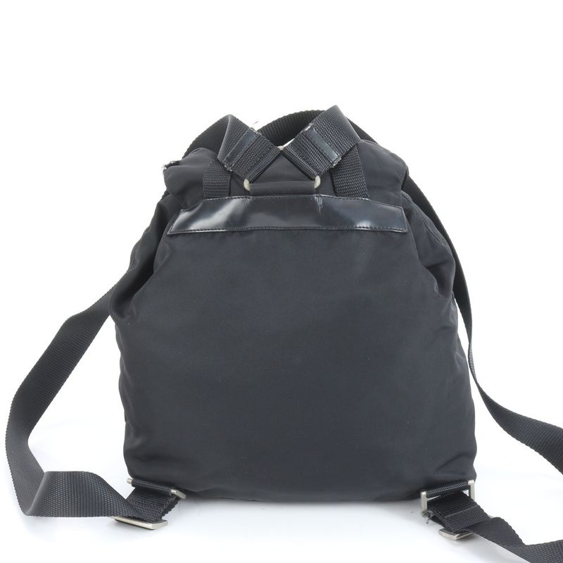 Prada Authenticity With Card Tessuto Nylon Triangle Logo B6677 Leather Backpack