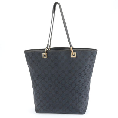 Gucci GG Canvas 002-1098 Leather Tote Bag Shoulder Hand Black Women's RRM Cy4-10