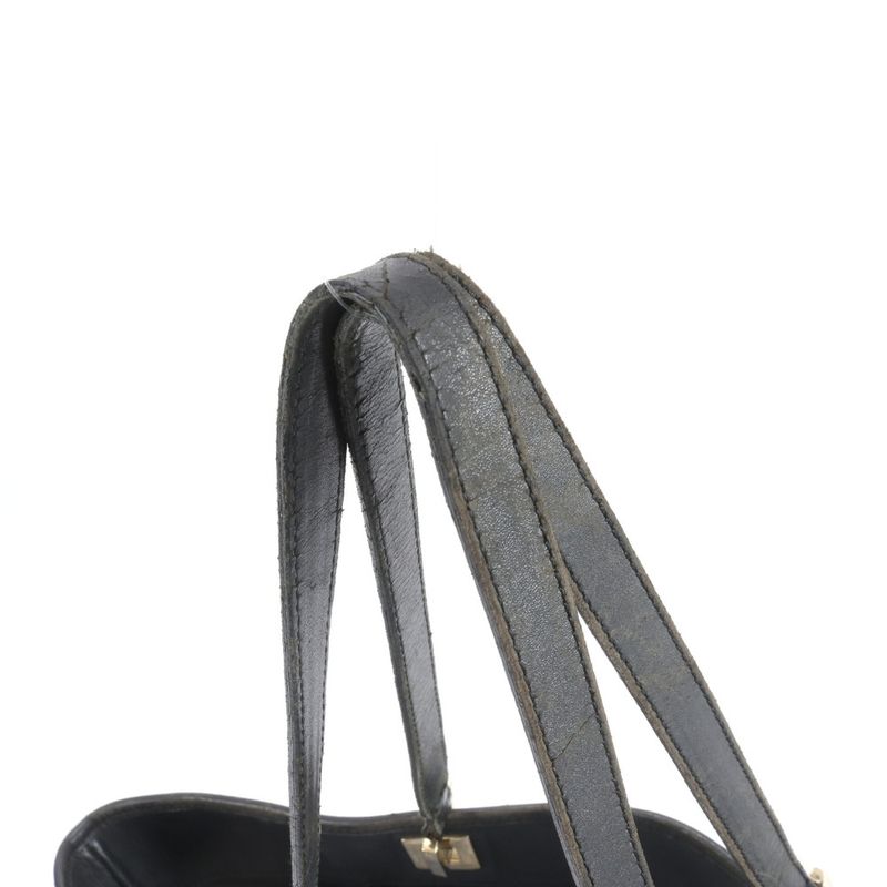 Gucci GG Canvas 002-1098 Leather Tote Bag Shoulder Hand Black Women's RRM Cy4-10