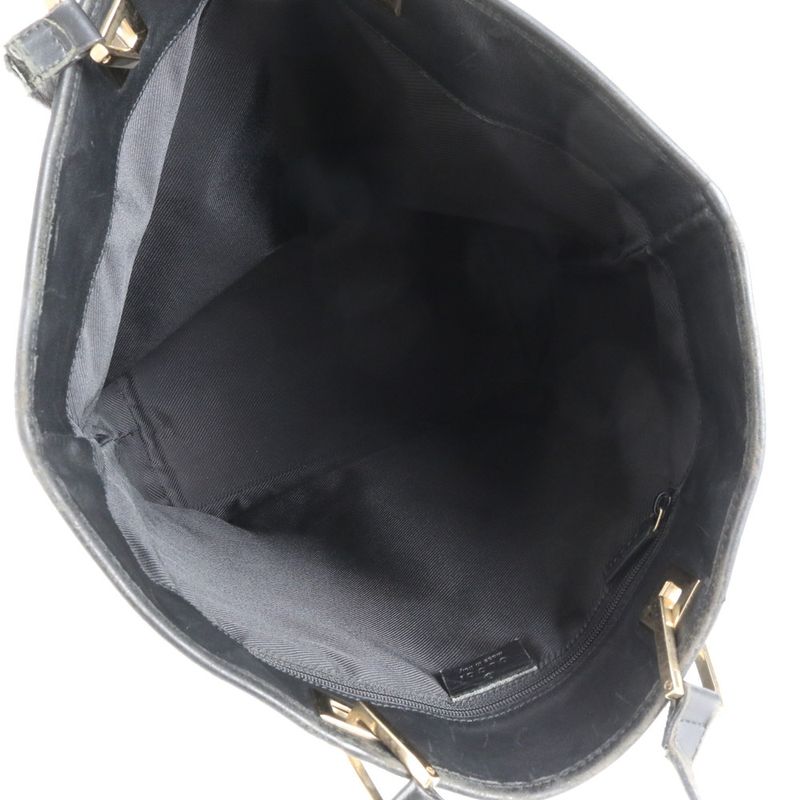 Gucci GG Canvas 002-1098 Leather Tote Bag Shoulder Hand Black Women's RRM Cy4-10