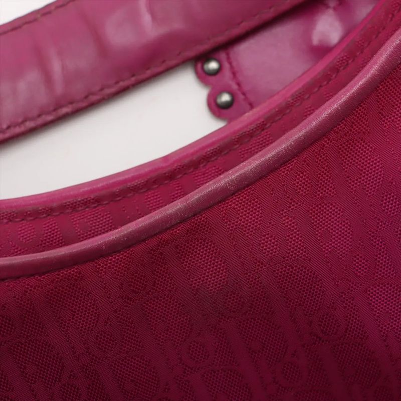Christian Dior Trotter Leather Canvas Shoulder Bag Shoulder Tote Hand Women's