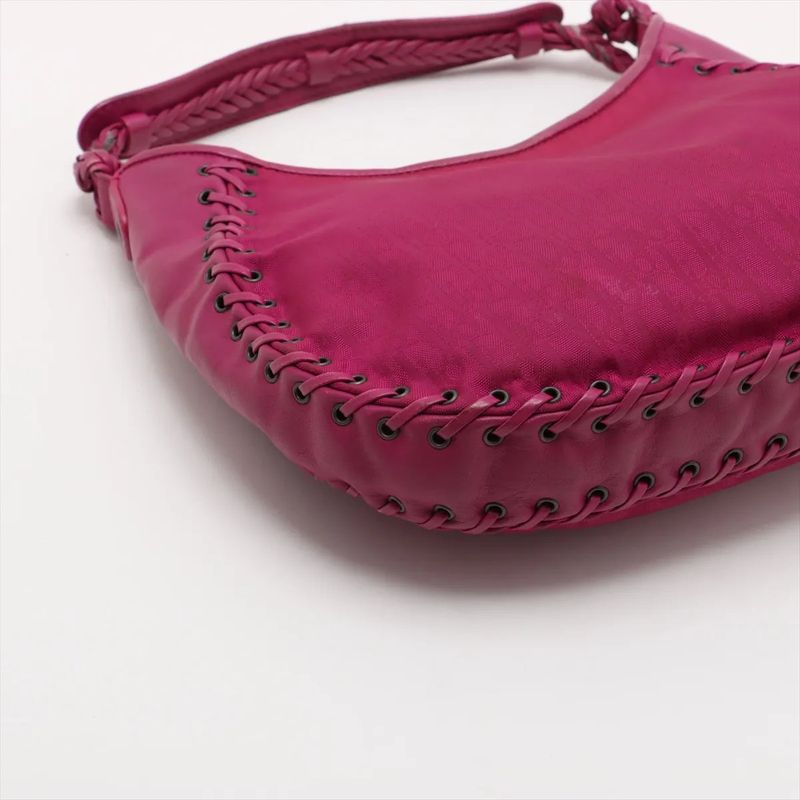 Christian Dior Trotter Leather Canvas Shoulder Bag Shoulder Tote Hand Women's