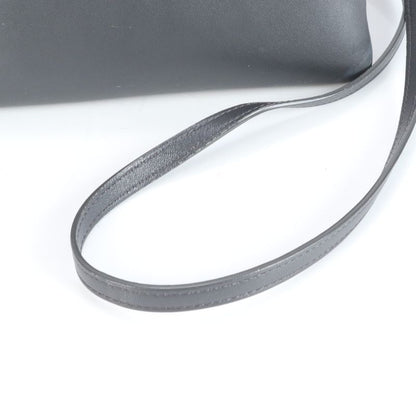 Celine Trio Small Leather Shoulder Bag Crossbody Black Women RRE Cz42-8