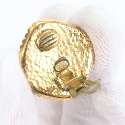 Vintage Chanel 96 A Coco Mark Earrings Gold Accessories Jewelry Women RRE Cz42-7