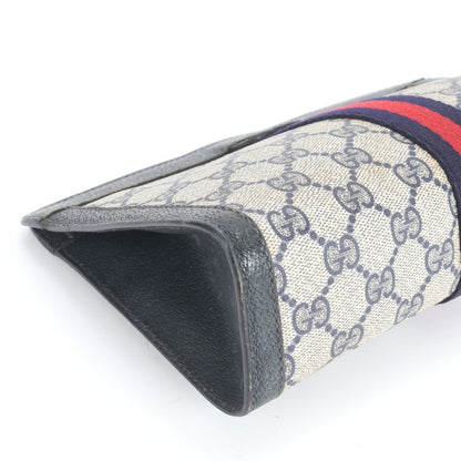 Gucci GG Supreme Sherry Line Leather Second Bag Clutch 84 01 Pouch Commuter