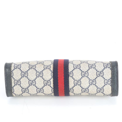 Gucci GG Supreme Sherry Line Leather Second Bag Clutch 84 01 Pouch Commuter