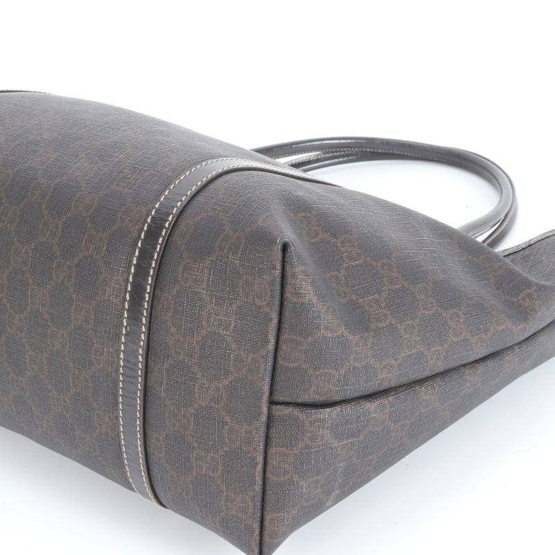 Gucci GG Supreme Leather Tote Bag Shoulder A4 197953 Brown Genuine Leather