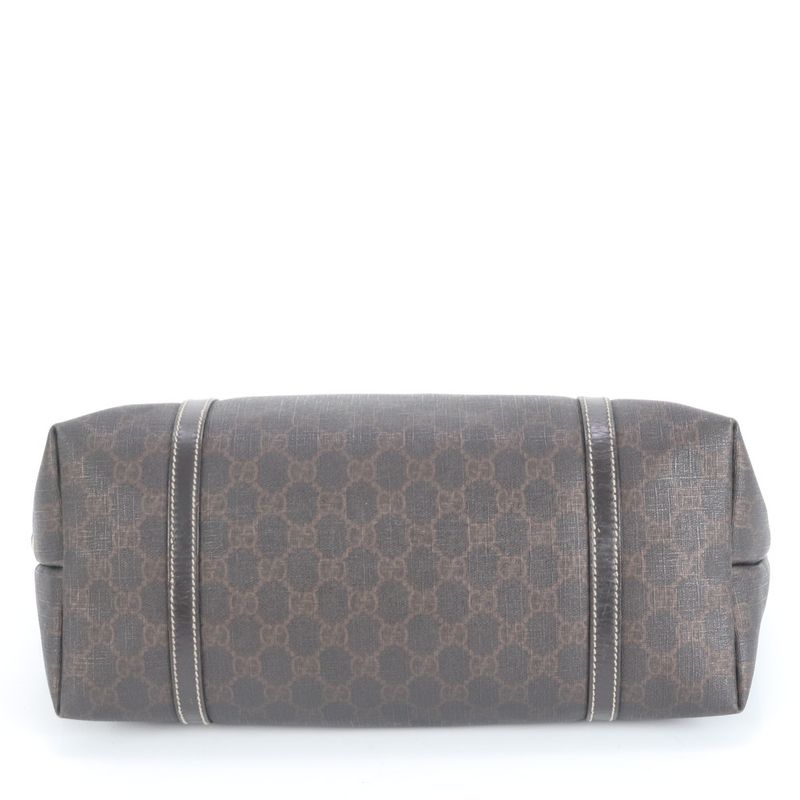 Gucci GG Supreme Leather Tote Bag Shoulder A4 197953 Brown Genuine Leather