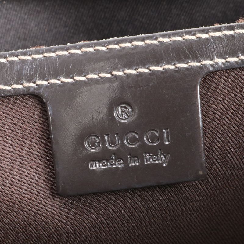 Gucci GG Supreme Leather Tote Bag Shoulder A4 197953 Brown Genuine Leather