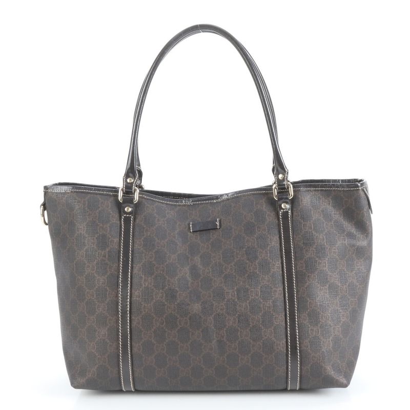 Gucci GG Supreme Leather Tote Bag Shoulder A4 197953 Brown Genuine Leather