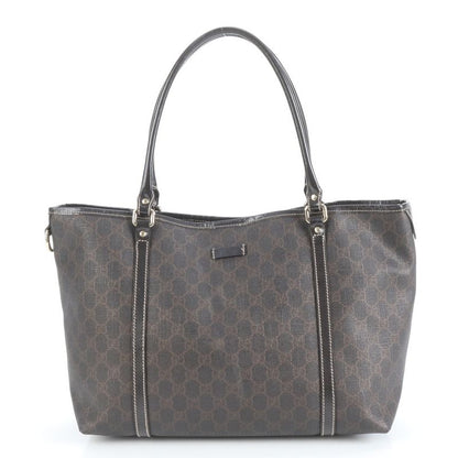 Gucci GG Supreme Leather Tote Bag Shoulder A4 197953 Brown Genuine Leather