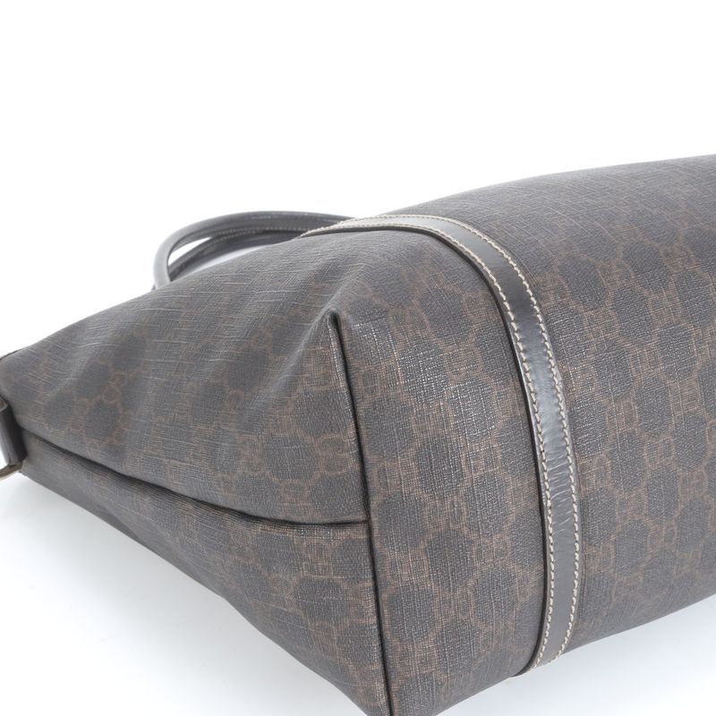 Gucci GG Supreme Leather Tote Bag Shoulder A4 197953 Brown Genuine Leather