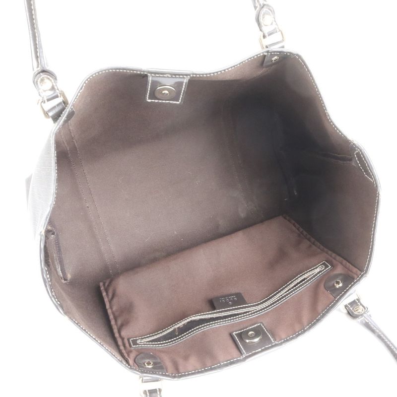 Gucci GG Supreme Leather Tote Bag Shoulder A4 197953 Brown Genuine Leather