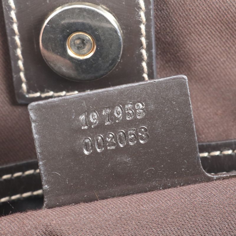 Gucci GG Supreme Leather Tote Bag Shoulder A4 197953 Brown Genuine Leather