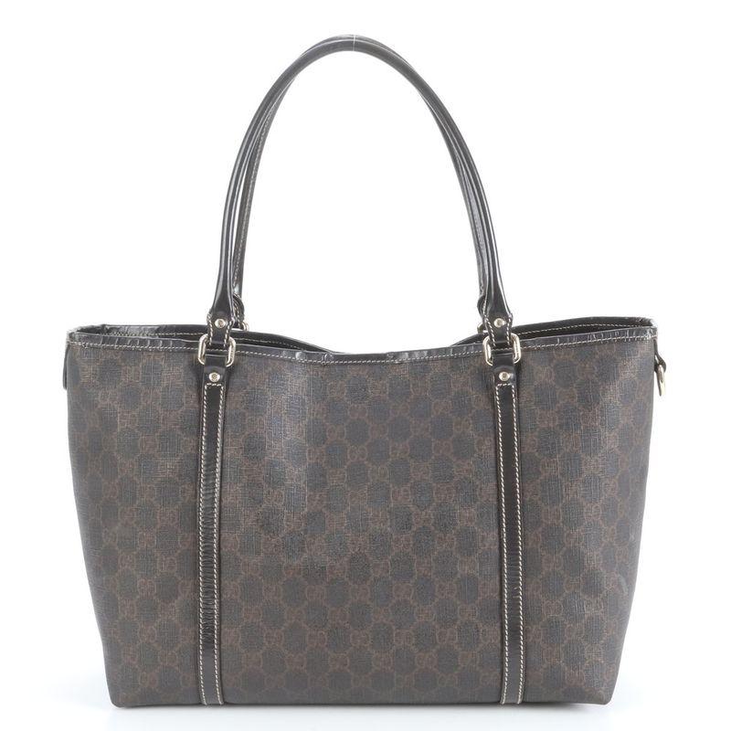 Gucci GG Supreme Leather Tote Bag Shoulder A4 197953 Brown Genuine Leather