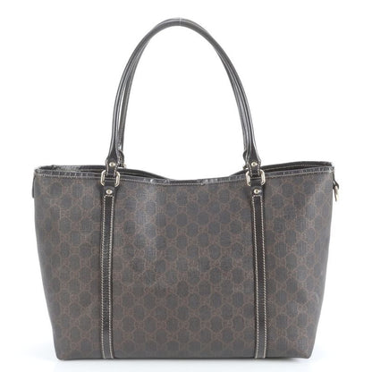Gucci GG Supreme Leather Tote Bag Shoulder A4 197953 Brown Genuine Leather