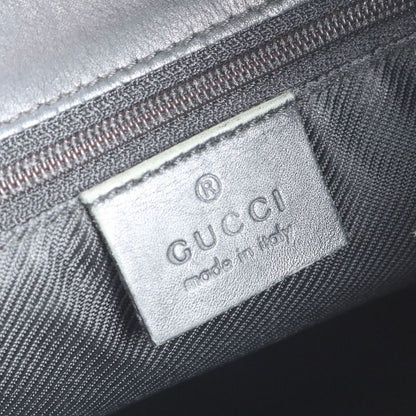 Gucci GG Canvas Leather Tote Bag Shoulder 31244 Black Genuine Leather Women RRE