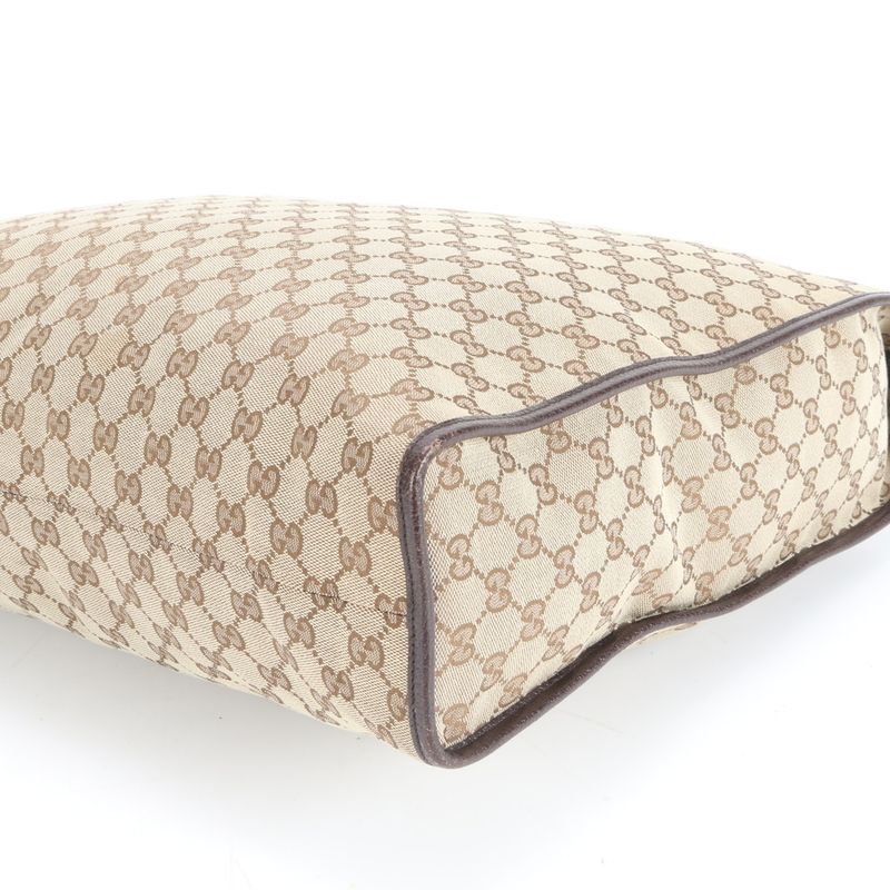 Gucci GG Canvas Leather Tote Bag Shoulder Business Commute Document Bag 181090