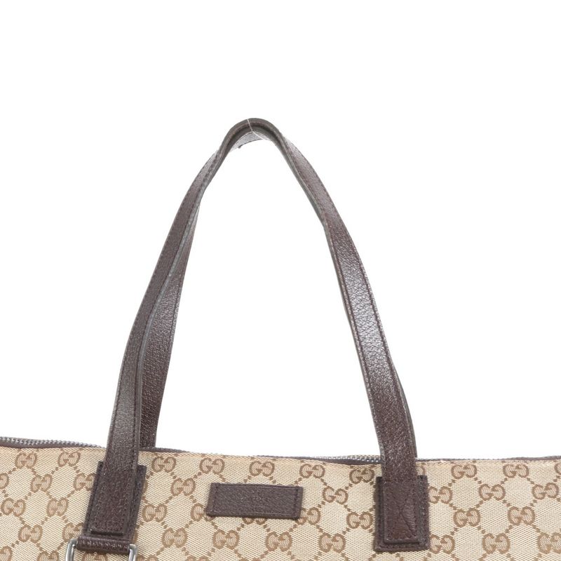 Gucci GG Canvas Leather Tote Bag Shoulder Business Commute Document Bag 181090