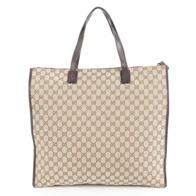 Gucci GG Canvas Leather Tote Bag Shoulder Business Commute Document Bag 181090