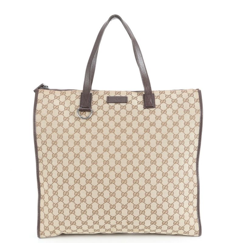Gucci GG Canvas Leather Tote Bag Shoulder Business Commute Document Bag 181090