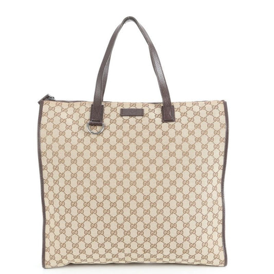 Gucci GG Canvas Leather Tote Bag Shoulder Business Commute Document Bag 181090