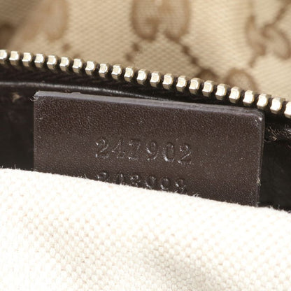 Gucci GG Canvas Sookie Leather 2WAY Tote Bag Crossbody Shoulder 247902 Brown