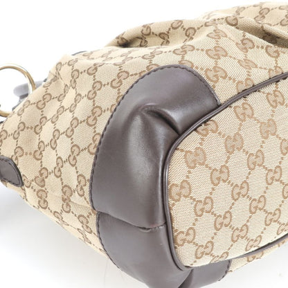 Gucci GG Canvas Sookie Leather 2WAY Tote Bag Crossbody Shoulder 247902 Brown