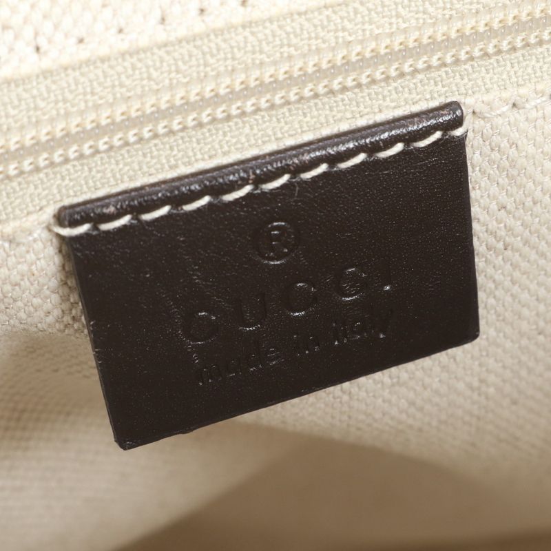 Gucci GG Canvas Sookie Leather 2WAY Tote Bag Crossbody Shoulder 247902 Brown