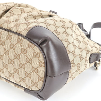 Gucci GG Canvas Sookie Leather 2WAY Tote Bag Crossbody Shoulder 247902 Brown