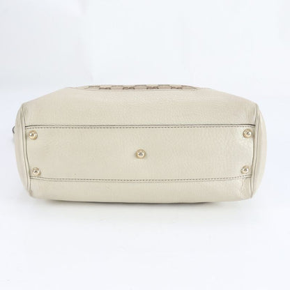 Gucci GG Canvas Diana Bamboo Leather 2WAY Shoulder Bag Crossbody Tote 308360