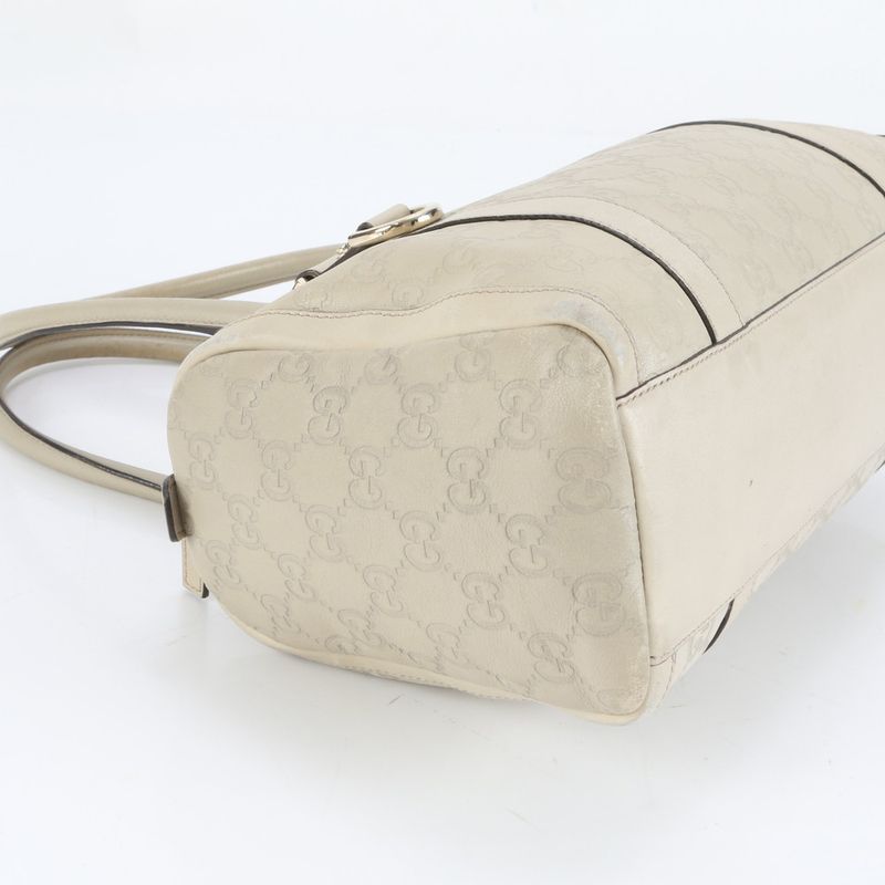 Guccissima Abby Mini Boston Leather Handbag Tote 130942 Gold Hardware Women's